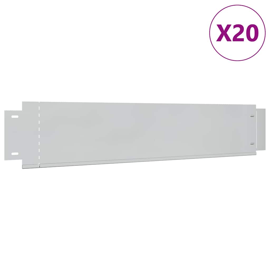 vidaXL Trávní lem 20 ks pozinkovaná ocel 100 x 20 cm