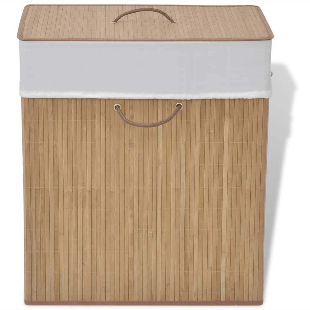 Photos - Laundry Basket / Hamper VidaXL Bamboo Laundry Bin Rectangular Natural 