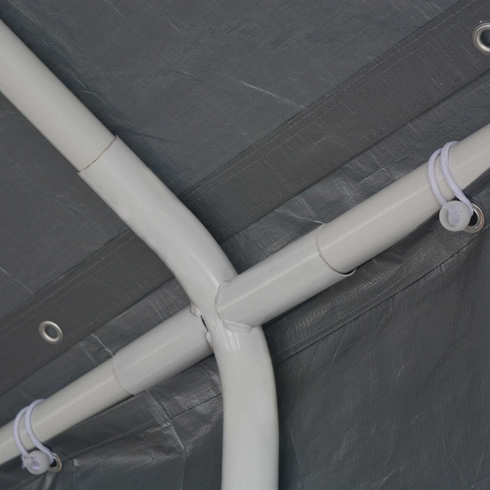 vidaXL Zeltstoff ohne Gestell Grau 12 x 6 m PE – Bild 6