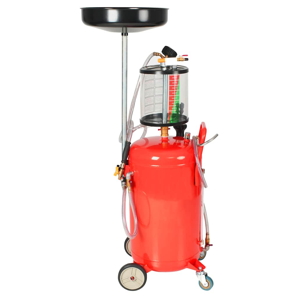 

vidaXL Olie opvangtank 70 L staal rood