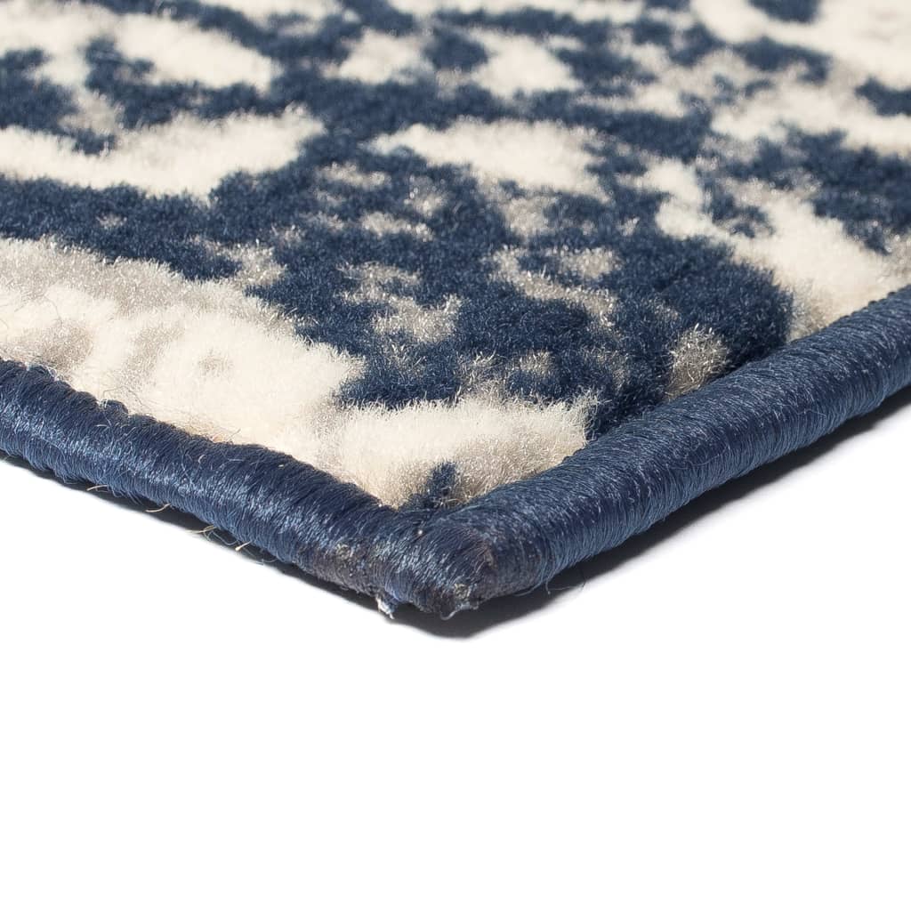 Bézs/kék modern szőnyeg kasmír mintával 80 x 150 cm 