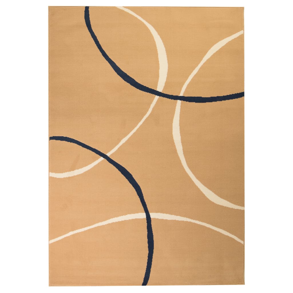 vidaXL Covor modern, design cercuri 120×170 cm Maro 120x170 imagine noua