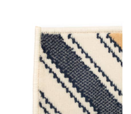 vidaXL Moderný koberec, zigzag dizajn, 80x150 cm, hnedý/čierny/modrý