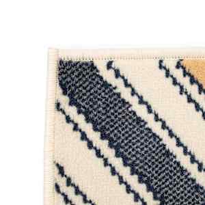 vidaXL Modernus kilimas, zigzagų diz., 140x200cm, rud./juod./mėl.