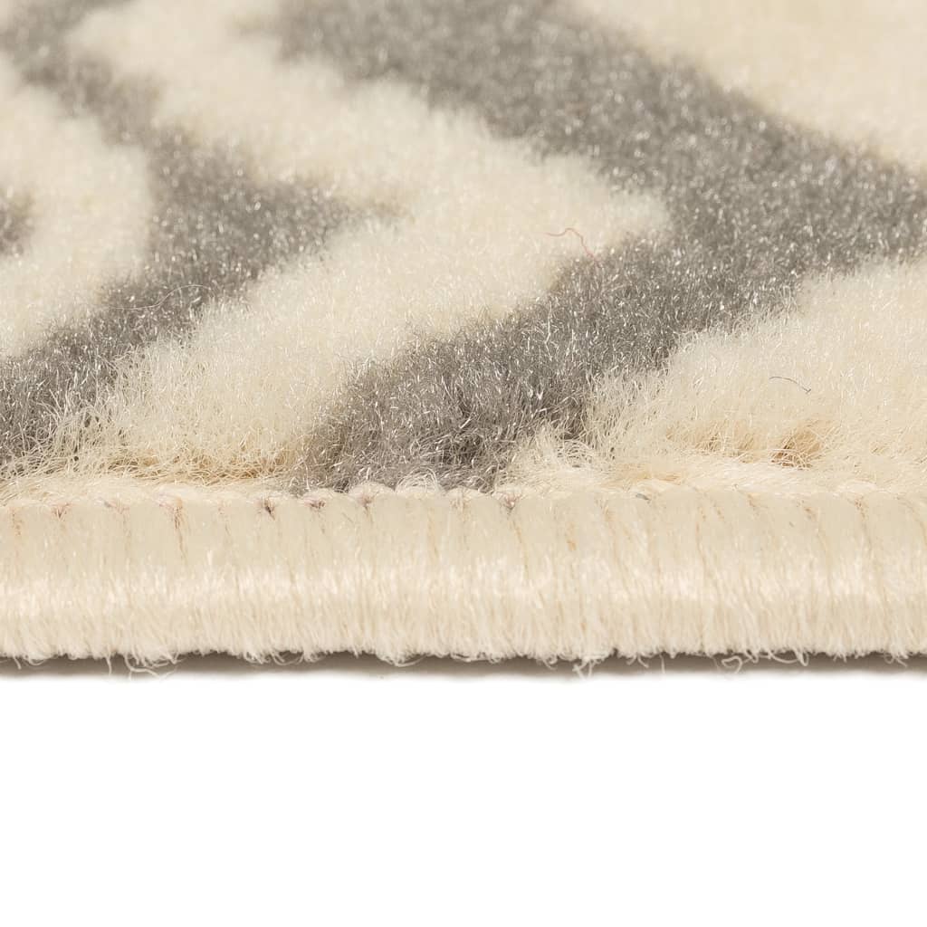 Bézs/szürke modern szőnyeg hagyományos mintával 80 x 150 cm 