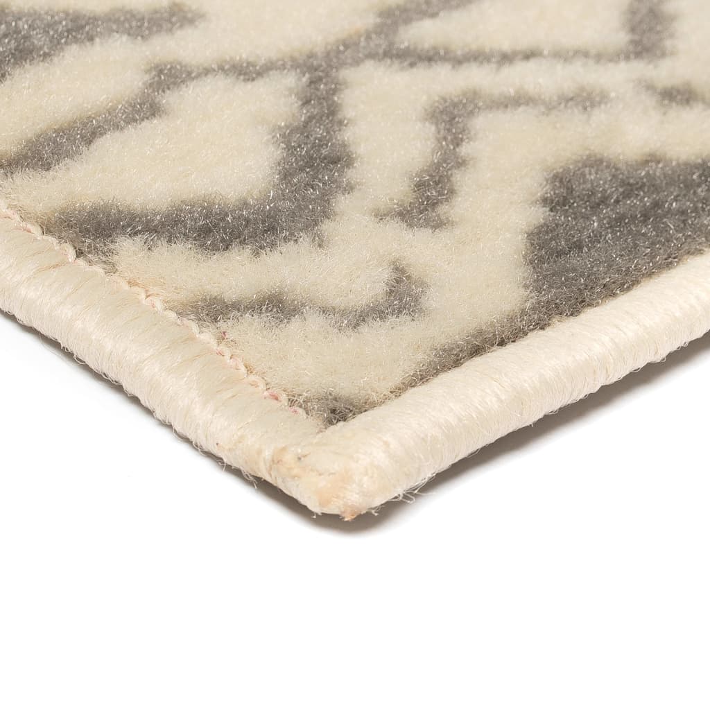 Bézs/szürke modern szőnyeg hagyományos mintával 80 x 150 cm 
