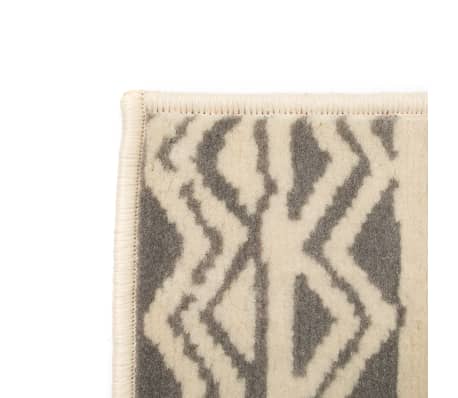 vidaXL Модерен килим, традиционен дизайн, 160x230 см, бежово/сиво