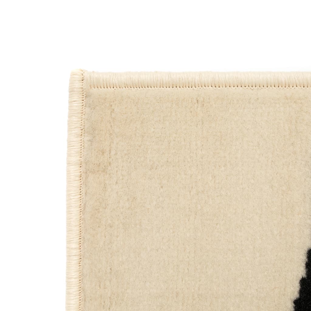 vidaXL Modernus kilimas, zebro raštas, 160x230cm, smėlio/juodas