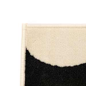 vidaXL Modernus kilimas, geometr. ra&scaron;tas, 80x150cm, smėlio/juodas