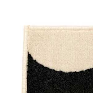 vidaXL Modernus kilimas, geometr. ra&scaron;tas, 120x170cm, smėlio/juodas