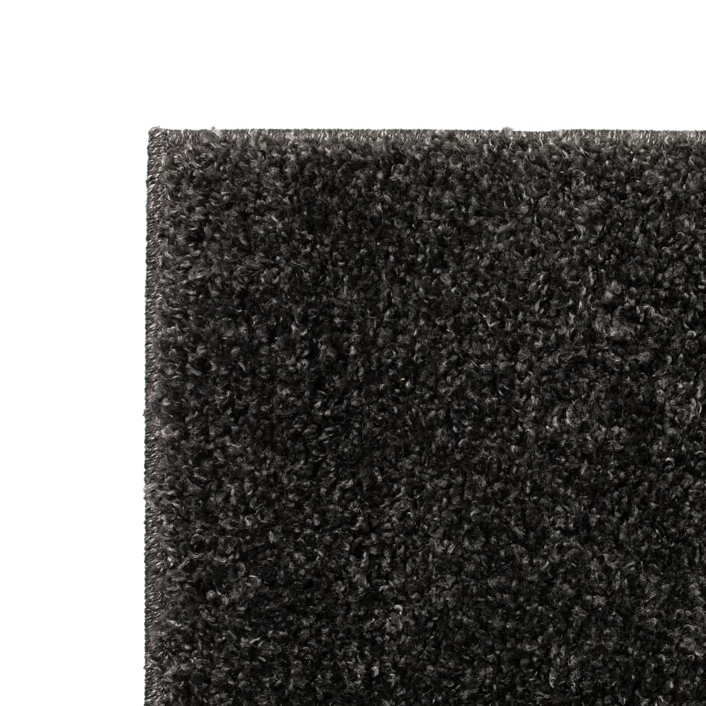 vidaXL Chlpatý koberec, 140x200 cm, antracitový