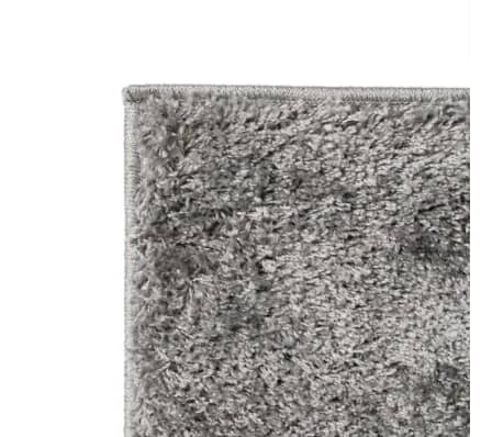 vidaXL Chlpatý koberec, 80x150 cm, sivý