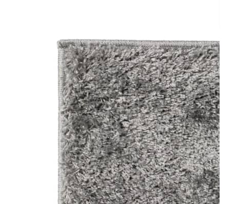 vidaXL Tapis à poils longs 140 x 200 cm Gris