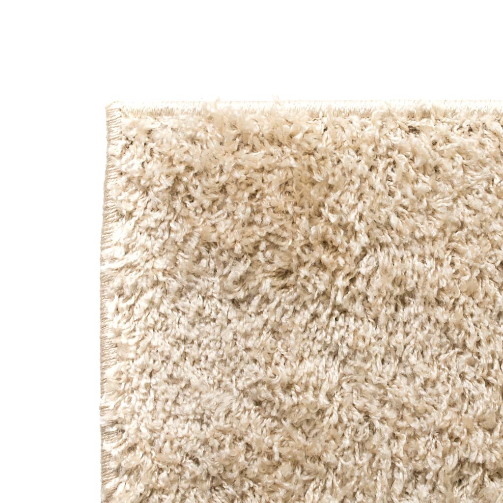 vidaXL Chlpatý koberec, 80x150 cm, béžový