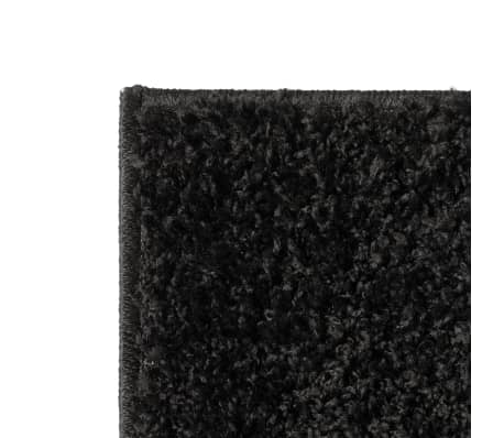 vidaXL Chlpatý koberec, 120x170 cm, čierny