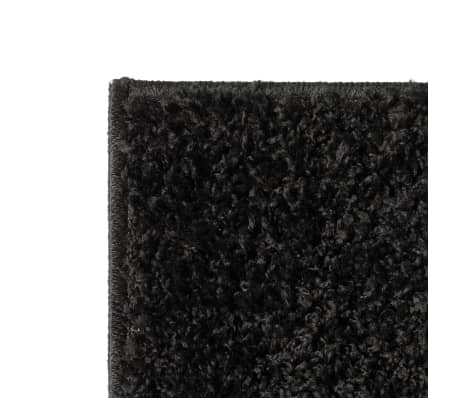 vidaXL Chlpatý koberec, 160x230 cm, čierny