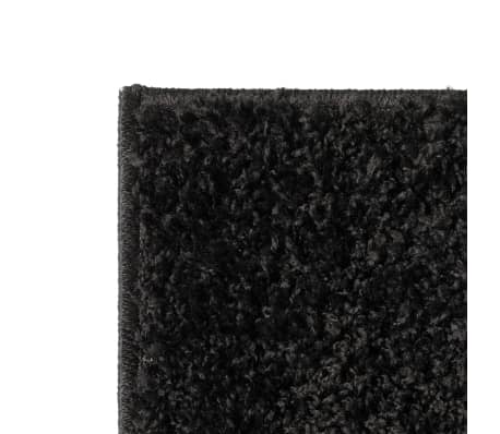 vidaXL Vloerkleed shaggy hoogpolig 180x280 cm zwart