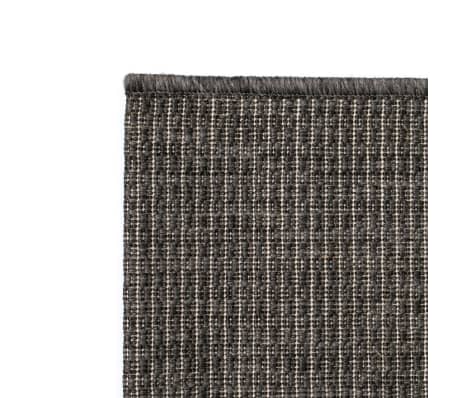 vidaXL Vloerkleed binnen/buiten 120x170 cm sisal look donkergrijs