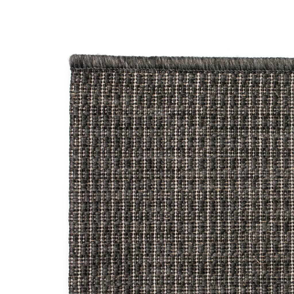 vidaXL Alfombra exterior/interior 140x200 apariencia sisal gris oscuro