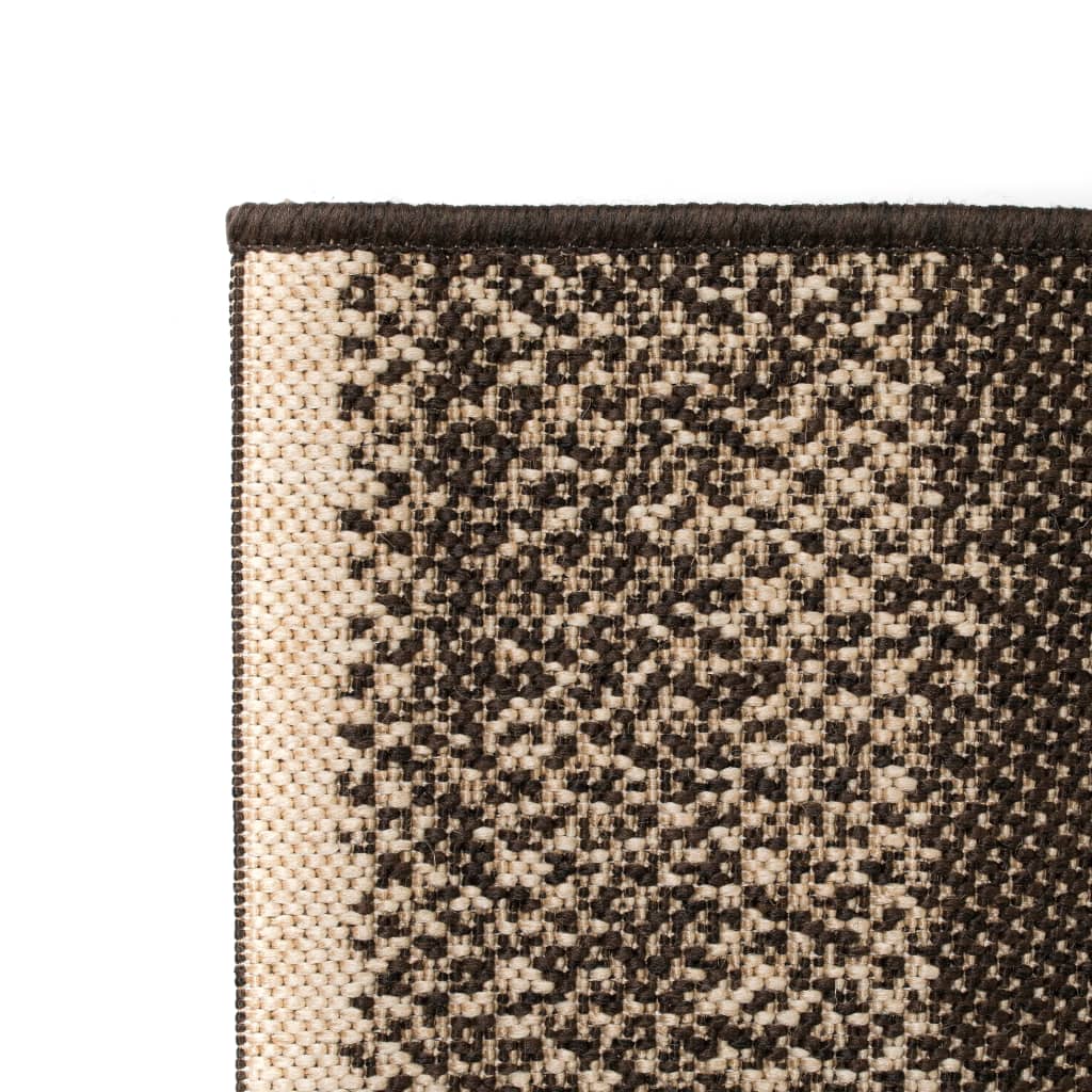 

vidaXL Vloerkleed binnen/buiten 80x150 cm sisal look strepen