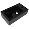 vidaXL keraamiline valamu kraaniavaga kandiline must 46x25,5x12 cm