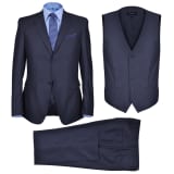 vidaXL Fato formal para homem 3 pcs tamanho 56 azul-marinho