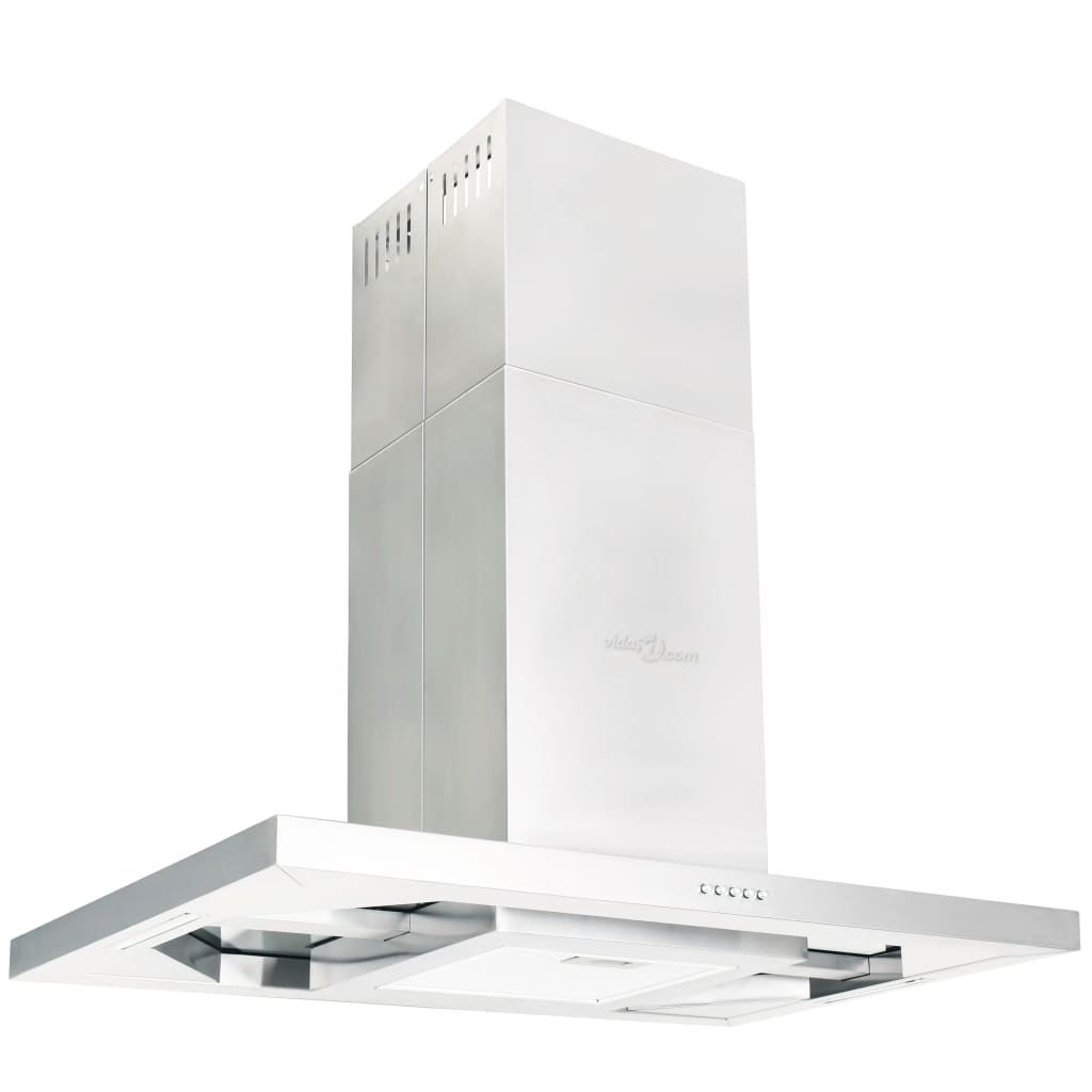 vidaXL Eilandafzuigkap 756 m³/u LED 90 cm roestvrij staal