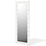 vidaXL Wandspiegel 50x140 cm kunstleer glanzend wit
