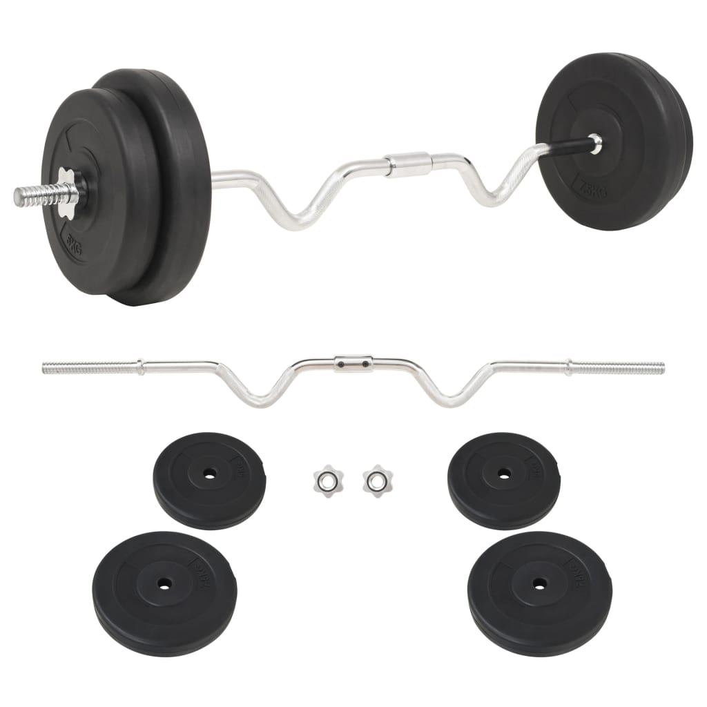 vidaXL Langhantel-Set 30 kg