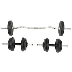 Sada činek barbell a dumbbell, 30 kg - obrázek 2
