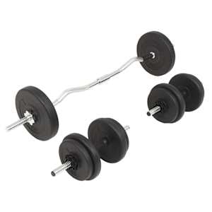 Sada činek barbell a dumbbell, 30 kg - obrázek 3