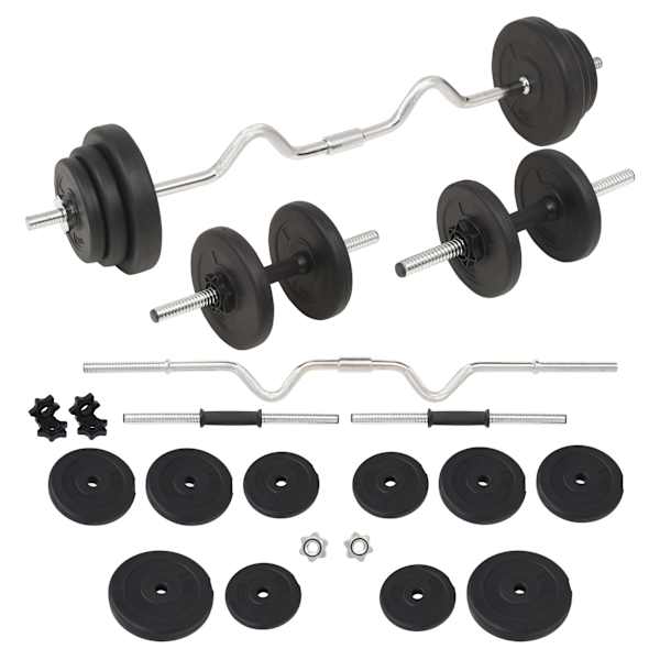 vidaXL kangi ja hantlite komplekt, 30 kg