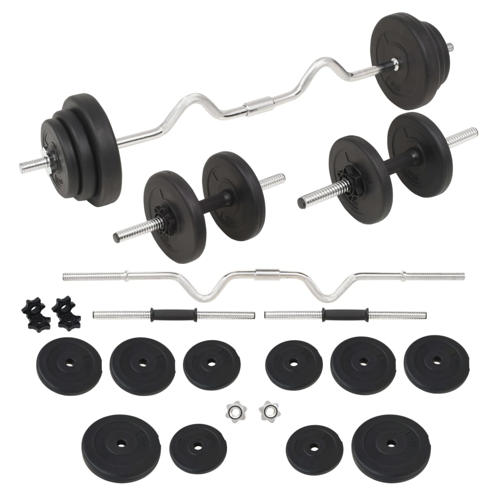 Set d'haltères de 60 kg avec disques ciment