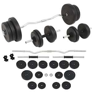 Sada činek barbell a dumbbell, 60 kg - obrázek 1