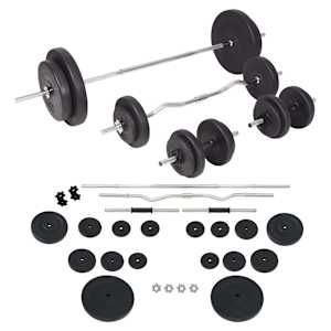 Sada činek barbell a dumbbell 90 kg