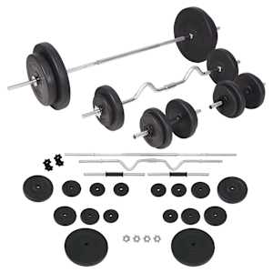 Sada činek barbell a dumbbell 90 kg
