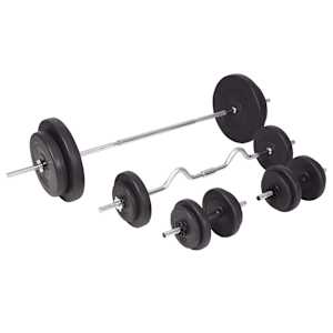 Sada činek barbell a dumbbell 90 kg - obrázek 2