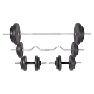 Sada činek barbell a dumbbell 90 kg - obrázek 3