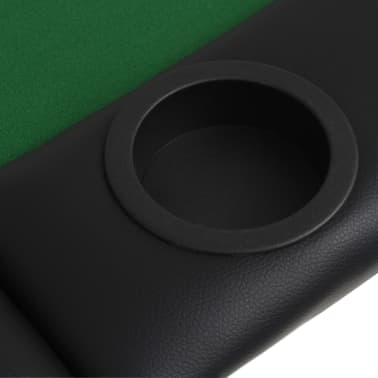 vidaXL Mesa de póquer dobrável em três 9 jogadores verde[6/8]