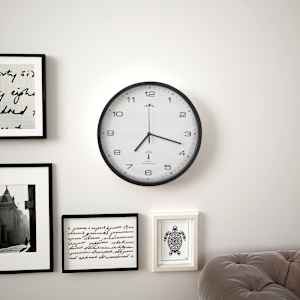 Rádiem řízené nástěnné hodiny Quartz 31 cm bíločerné - obrázek 2