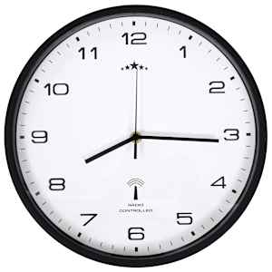 Rádiem řízené nástěnné hodiny Quartz 31 cm bíločerné - obrázek 3