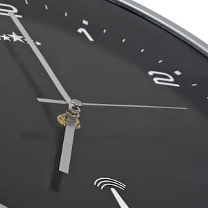 Rádiem řízené nástěnné hodiny se strojkem Quartz 31 cm černé - obrázek 5