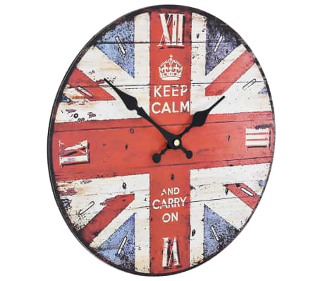 vidaXL Vintage nástěnné hodiny 30 cm UK design