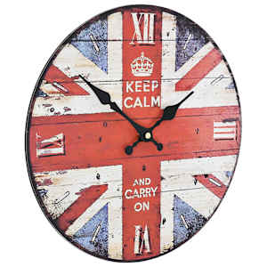 Vintage nástěnné hodiny 30 cm UK design - obrázek 3