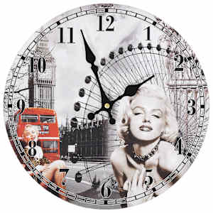 vidaXL vanaaegne seinakell, Marilyn Monroe, 30 cm