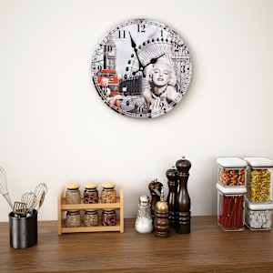 Starinska stenska ura Marilyn Monroe 30 cm