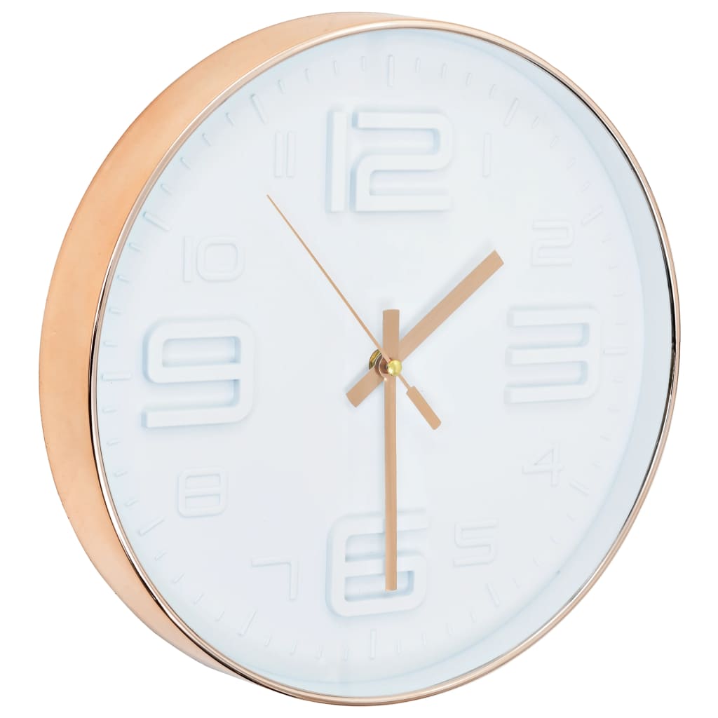 vidaXL Wall Clock Copper Look 30 cm