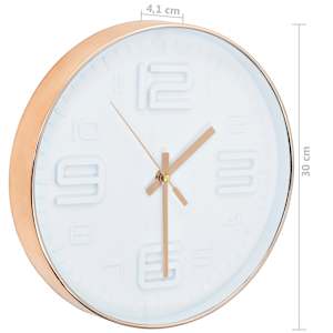 Nástěnné hodiny s měděným vzhledem 30 cm - obrázek 6