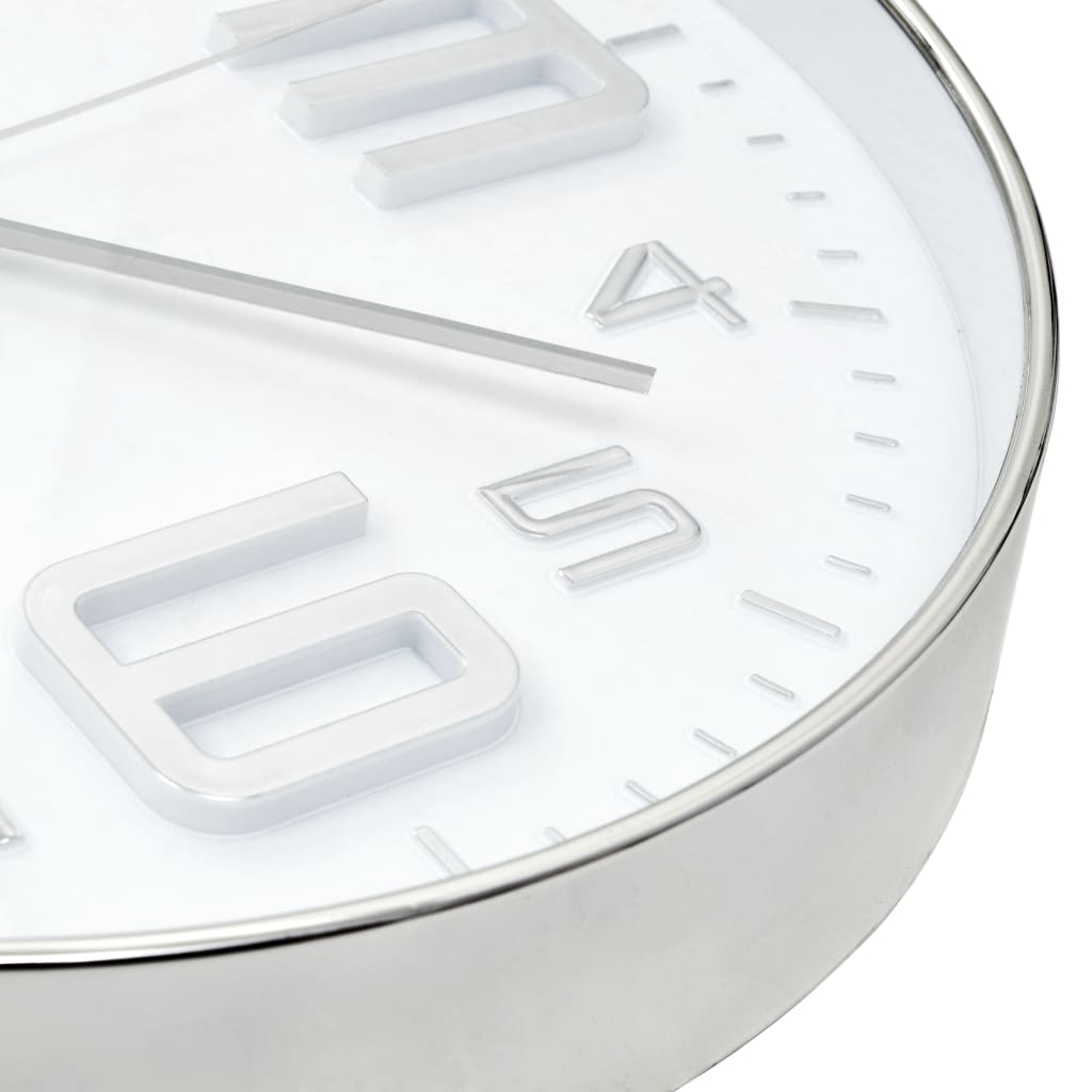 Nástěnné hodiny 30 cm stříbrné