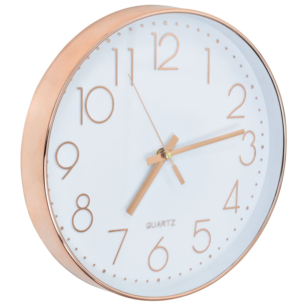 

vidaXL Wandklok 30 cm roségoud